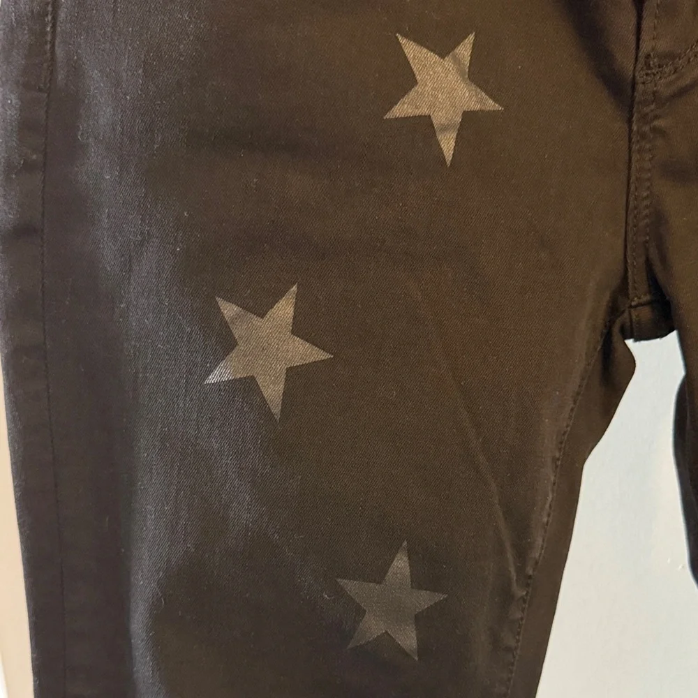 EUC Free People x Driftwood Jackie Black Star Pattern Skinny Jeans Size 27